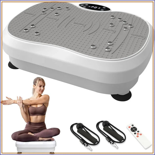 Vibration Plate Exercise Machine for Lymphatic Drainage, Whole Body Fitness Workout Equipment for Weight Loss Fat Burner